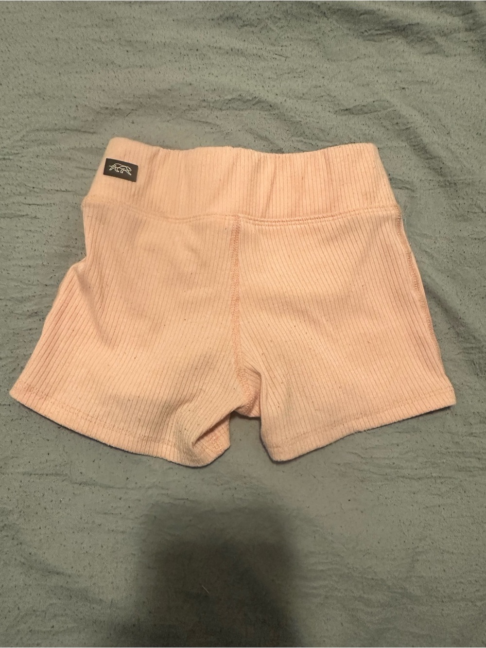 Tiger Friday Light Peach Cotton Ribbed Dance Shorts Kids